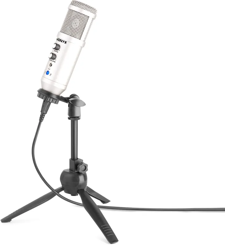 Vonyx CM320S Studio-Mikrofon USB Titanium mit Echo Expressversand