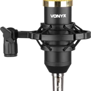 Begrenztes Angebot Vonyx CM400B Studio-Kondensatormikrofon Schwarz/Gold
