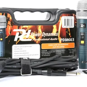 Dynamisches Mikrofon Power Dynamics PDM663 im Koffer Highlight