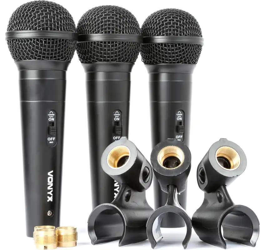 Vonyx VX1800S Dynamisches Mikrofonset 3 Stück Sonderaktion
