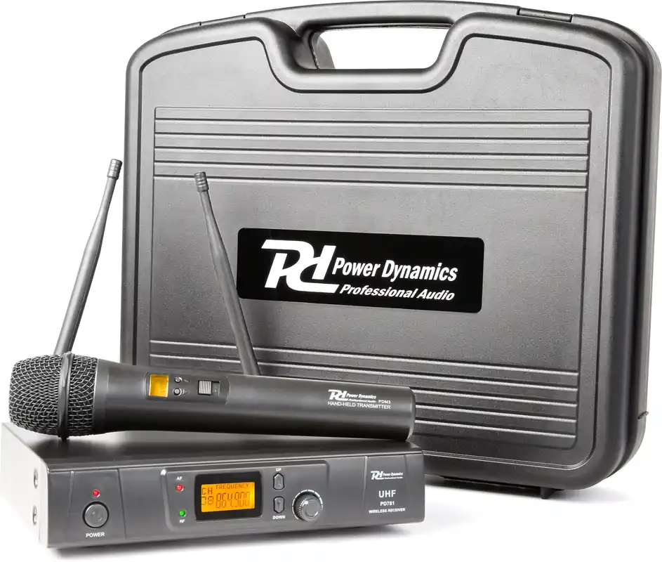 Preisknaller Power Dynamics PD781 1x 8-Kanal UHF Drahtlos-Mikrofonsystem mit Mikrofon