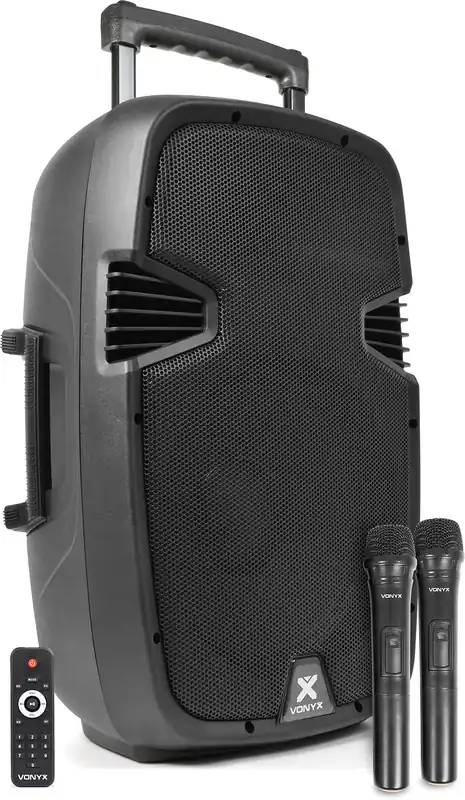 Nur Für Kurze Zeit Vonyx SPJ-PA912 Tragbares Soundsystem ABS 12" 2 UHF/USB/MP3
