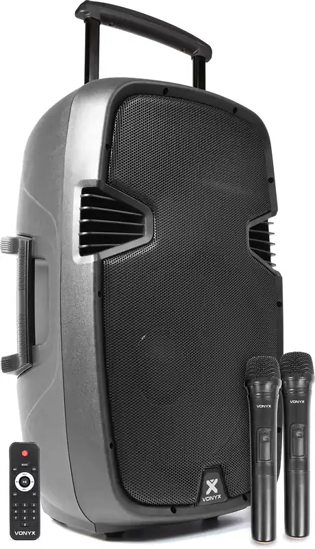 Vonyx SPJ-PA915 Tragbares Soundsystem ABS 15" 2 UHF/USB/MP3 Abverkauf