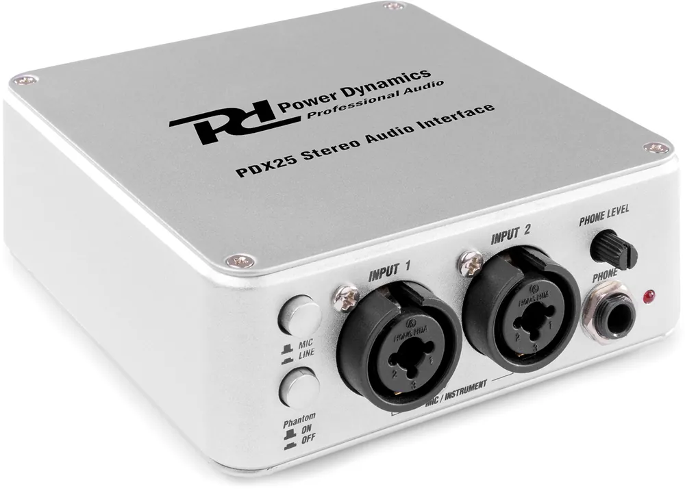 Neuheit Power Dynamics PDX25 USB-Audio-Schnittstelle 2CH