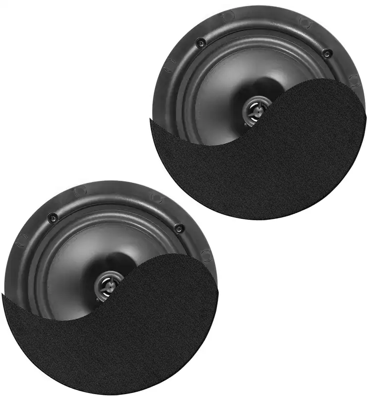 Power Dynamics NCBT5B Verstärktes Low Profile Deckenlautsprecher-Set BT 5,25" Schwarz Top-Seller