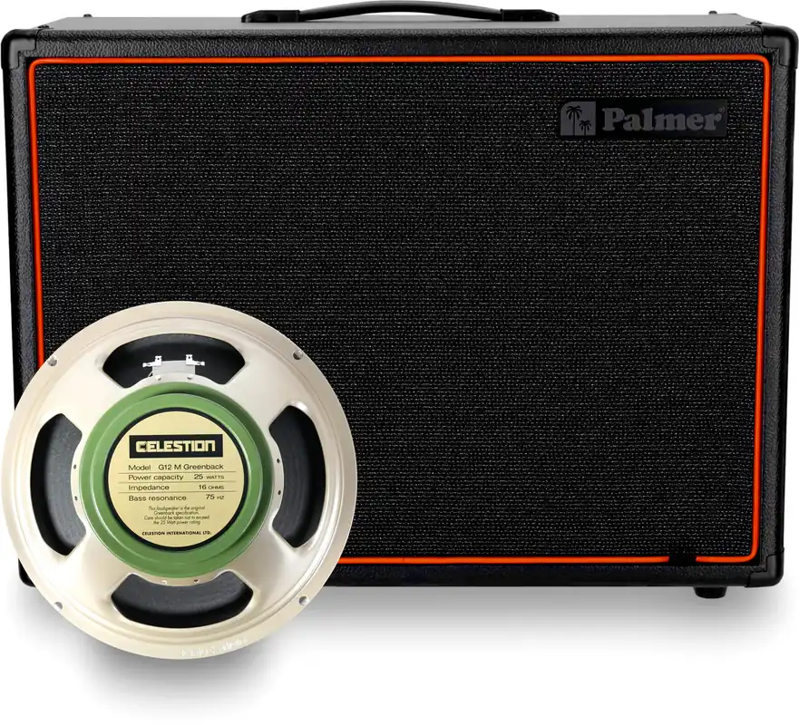 Knallerangebot Palmer CAB 112 BX GBK - Gitarren Lautsprecherbox mit Celestion Greenback 1 x 12, Open-Back