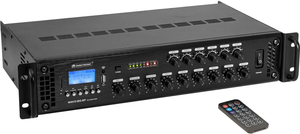 OMNITRONIC MAVZ-120.6P ELA-Mischverstärker Schneller Versand
