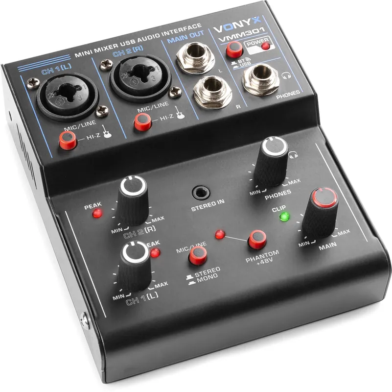 Vonyx VMM301 3-Kanal-Mischpult mit USB-Audioschnittstelle Sofort Bestellen
