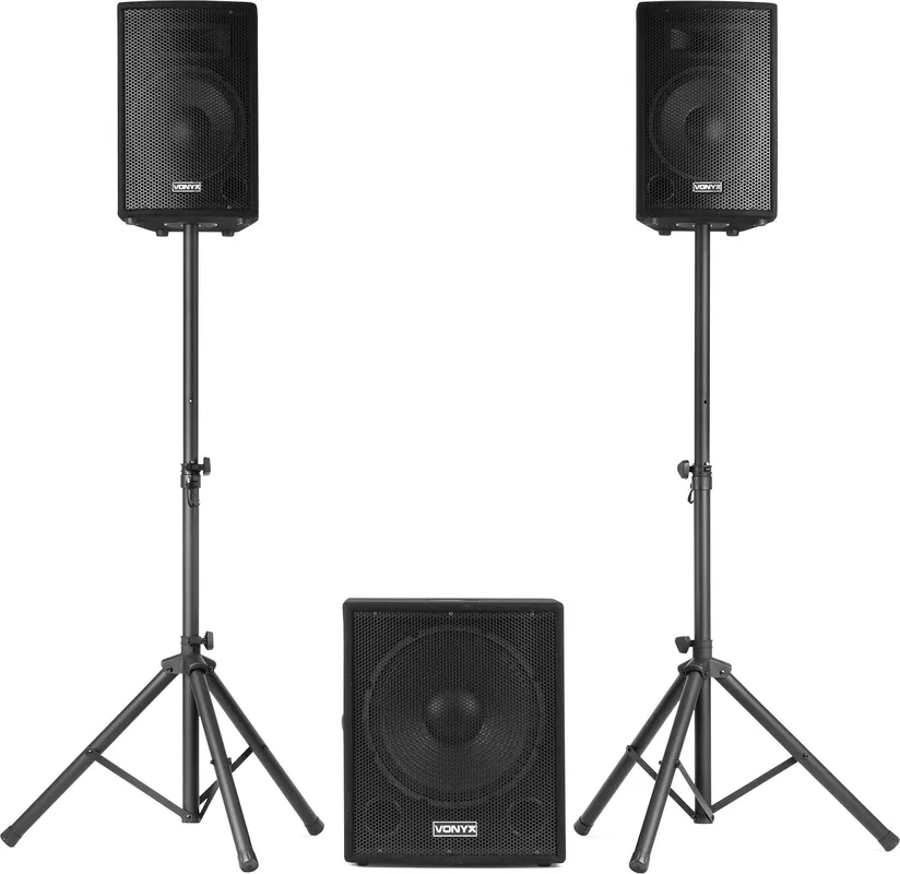Vonyx VX1015BT 2.1 Aktiv-Lautsprecher-Set 15" Jetzt Kaufen