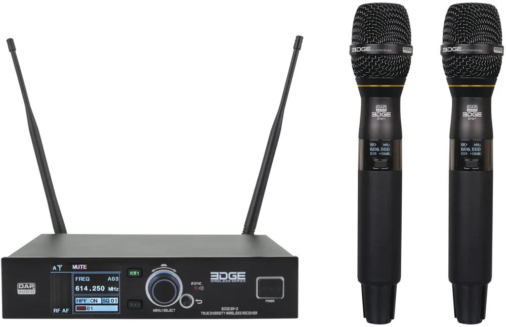 Super-Preis DAP-Audio EDGE EHS-2 Drahtloses Dual-Handmikrofon-Set – 610–670 MHz