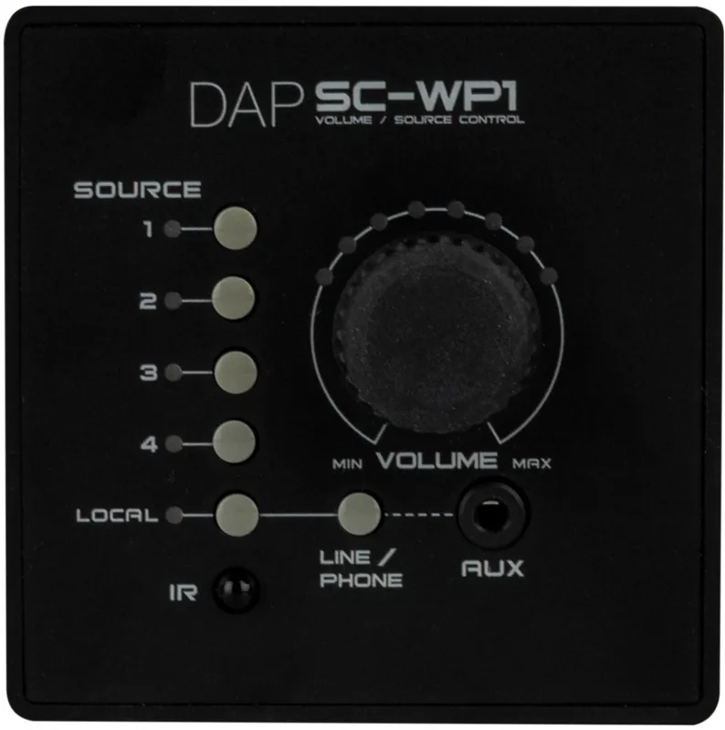 DAP-Audio SC-WP1 Wandbedienfeld für SC-5.2 Source Control – schwarz Jetzt Kaufen