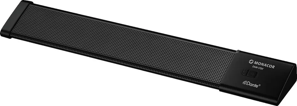 MONACOR EAM-17DT ELA-PTT-Tischmikrofon mit integriertem Dante®-Modul Schneller Versand