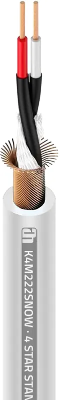 Geprüft Adam Hall Cables 4 STAR M 222 SNOW - Mikrofonkabel 2 x 0.22 mm²