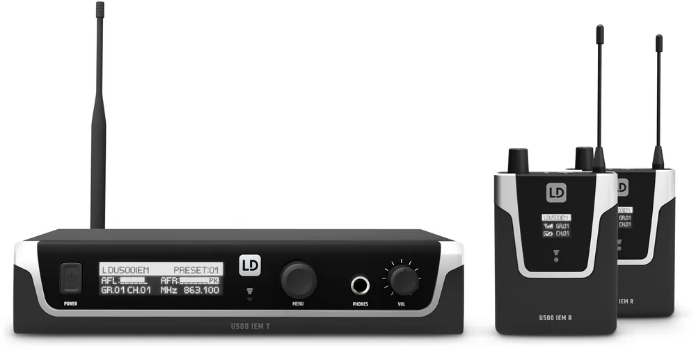 Bestseller LD Systems U506 IEM BUNDLE - In-Ear Monitoring-System mit 2 x Bodypack - 655 - 679 MHz