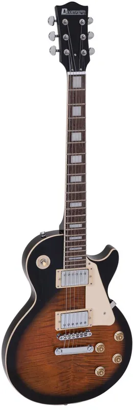 DIMAVERY LP-700 E-Gitarre, flamed braun Top-Seller