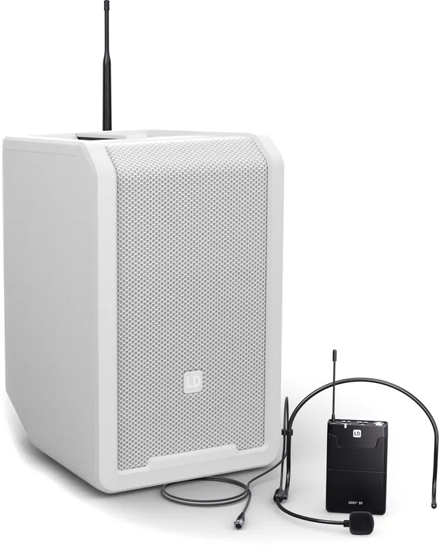 LD Systems ANNY® 8 BPH B5 W - Tragbarer Bluetooth® PA-Lautsprecher mit Akku, Mixer und 1x Sonderaktion