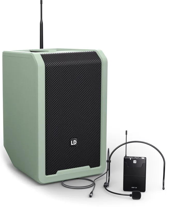 Begrenztes Angebot LD Systems ANNY® 8 BPH B8 GN - Tragbarer Bluetooth® PA-Lautsprecher mit Akku, Mixer und 1x