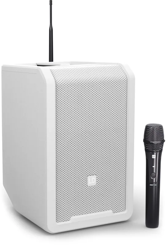 LD Systems ANNY® 8 HHD B6 W - Tragbarer Bluetooth® PA-Lautsprecher mit Akku, Mixer und 1x Solange Der Vorrat Reicht