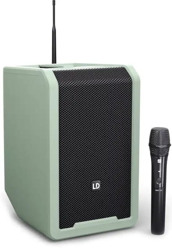 LD Systems ANNY® 8 HHD B8 GN - Tragbarer Bluetooth® PA-Lautsprecher mit Akku, Mixer und 1x Sonderaktion