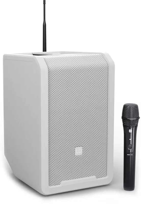 LD Systems ANNY® 8 HHD B8 W - Tragbarer Bluetooth® PA-Lautsprecher mit Akku, Mixer und 1x Neu