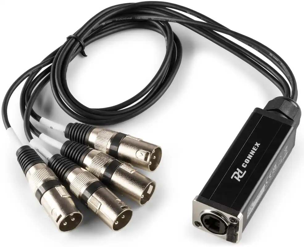 PD-Connex CX190 RJ45 auf 4x XLR3M Kabelverteiler 0,7m Direkt Vom Hersteller