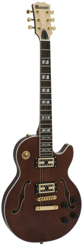 Beliebt DIMAVERY LP-600 E-Gitarre, braun