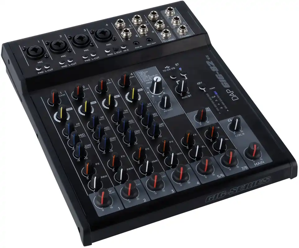 DAP-Audio GIG-82 V2 8-Kanal-Analogmischer mit FX Schneller Versand