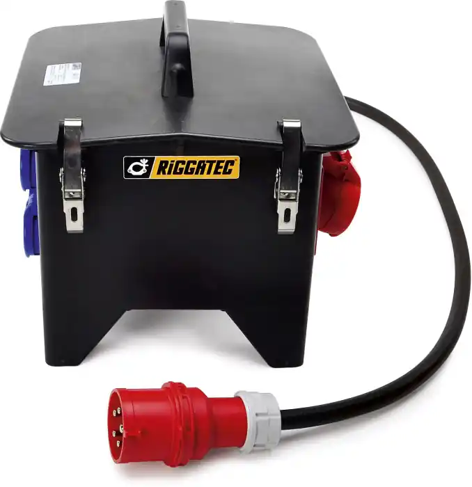 Riggatec Stromverteiler "Hannover" IP44, 32A in 2x16A CEE, 6x SK Zertifiziert