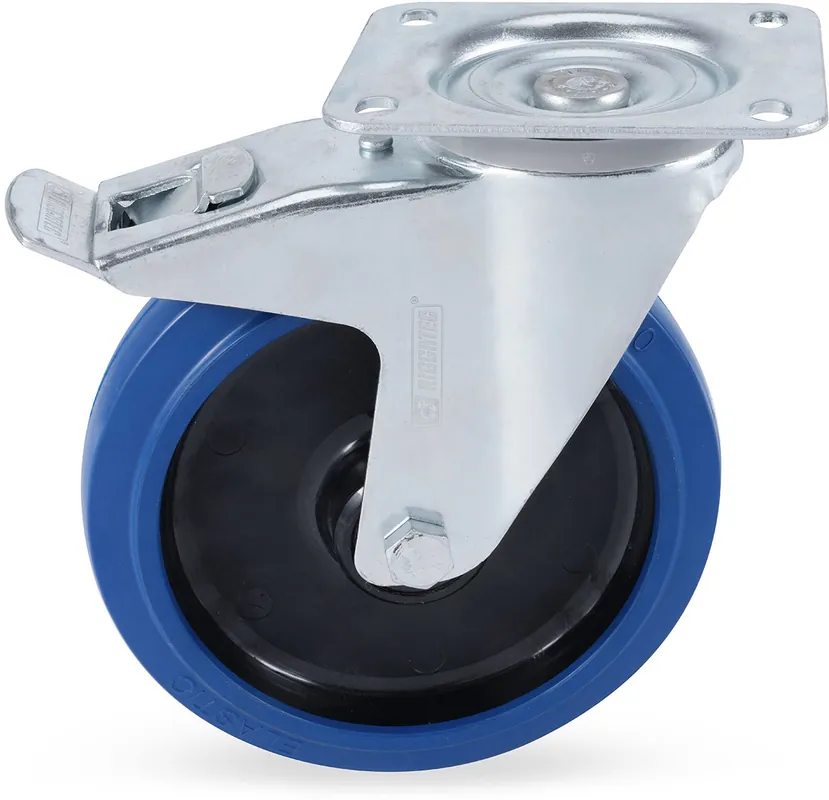 Sale Riggatec Lenkrolle mit Bremse 200mm BLUE WHEEL