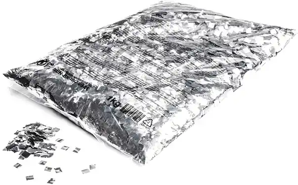 Preiswert Magic FX Metallic Konfetti Regentropfen 6x6mm - Silber 1kg