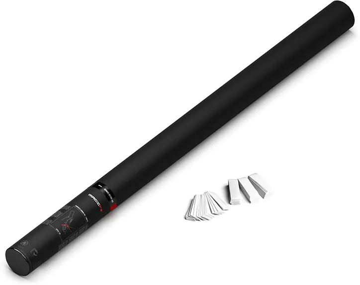 Magic FX Handbetriebene Konfettikanone PRO 80cm - Weiß Preiswert