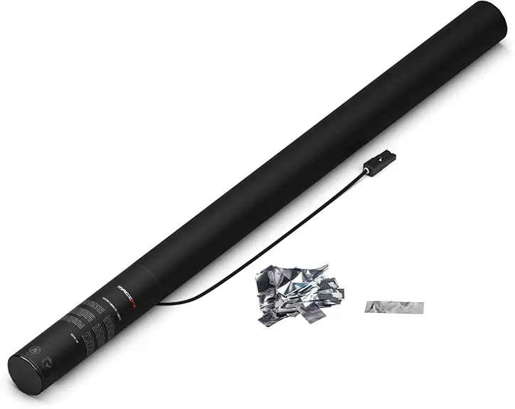 Top-Angebot Magic FX Elektrische Konfettikanone PRO 80cm - Silber Metallic