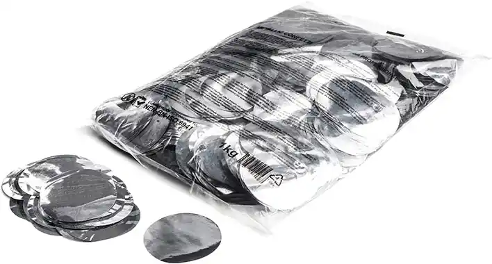 Must-Have Magic FX Metallic Konfetti Rund Ø55mm - Silber1kg
