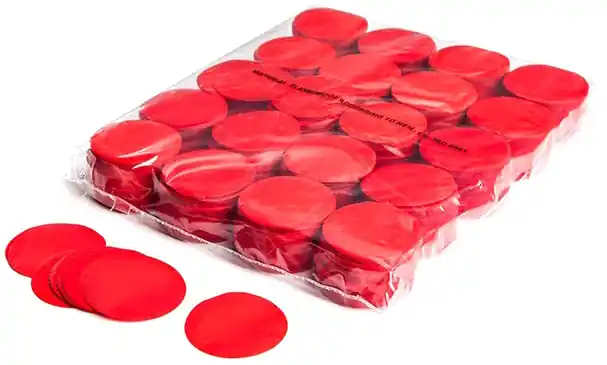 Sichere Zahlung Magic FX Slowfall Konfetti Rund Ø 55mm - Rot 1kg