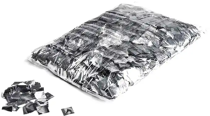Kostenloser Rückversand Magic FX Metallic Konfetti Quadrate 17x17mm - Silber 1kg