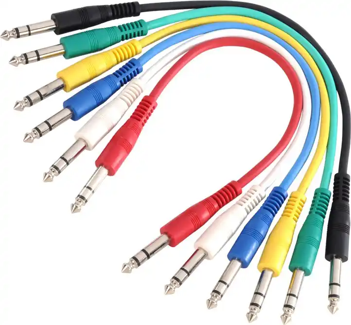 Adam Hall Cables K3 BVV 0060 SET Patchkabel Set aus 6 Kabeln 6,3 mm Klinke Echt