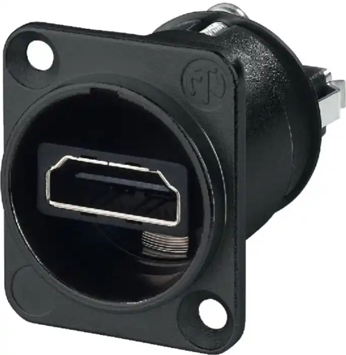 Neutrik NAHDMI W B HDMI Durchführung im schwarzen D-Form Gehäuse Mega-Angebot
