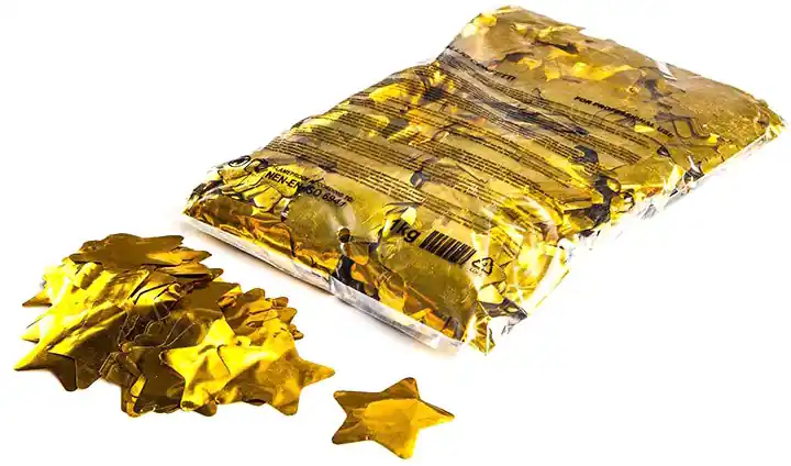 Magic FX Metallic Konfetti Sternförmig Ø55mm - Gold 1kg Neuheit