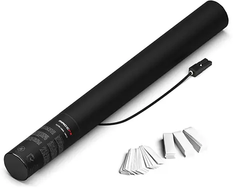 Magic FX Elektrische Konfettikanone 50cm - Weiß Echt