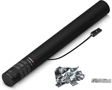 Sonderangebot Magic FX Elektrische Konfettikanone 50cm - Silber Metallic