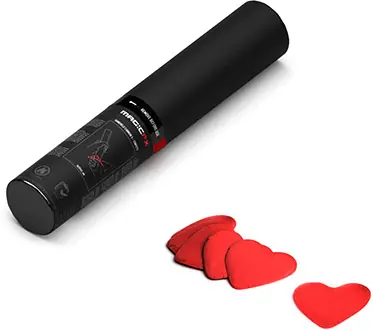 Magic FX Handbetriebene Konfettikanone S 28cm Herzen - Rot Preiswert