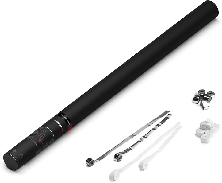 Angebot Magic FX Handbetriebene Streamerkanone PRO 80cm - Weiß+Silber