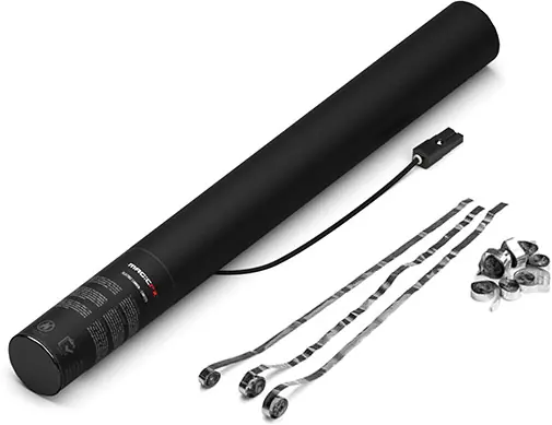 Magic FX Elektrische Streamerkanone 50cm - Silber Metallic Nur Für Kurze Zeit