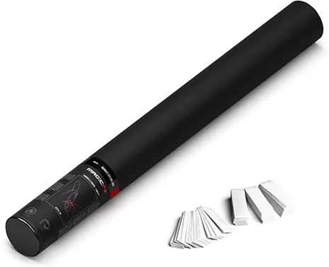 Gratis Versand Magic FX Handbetriebene Konfettikanone 50cm - Weiß