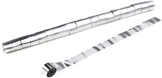 Magic FX Metallic Stadium Streamer 20m x 2,5cm - Silber Begrenztes Angebot