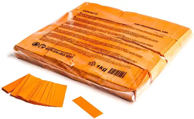 Direktkauf Magic FX Slowfall Konfetti Rechteckig 55x17mm - Orange 1kg