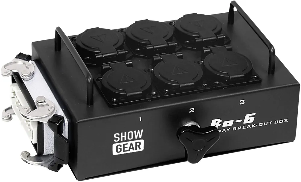 SHOWGEAR BO-6-S1 6 Schuko-Stecker und 1 x 16-poliger Stecker Preiswert