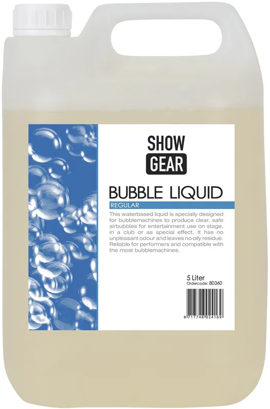 SHOWGEAR Bubble Liquid 5 Liter – gebrauchsfertig Versand Am Gleichen Tag