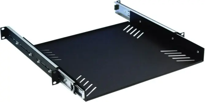 Adam Hall 19" Parts 87556 19" Rackwanne 1 HE mit Auszugsschienen Geprüft
