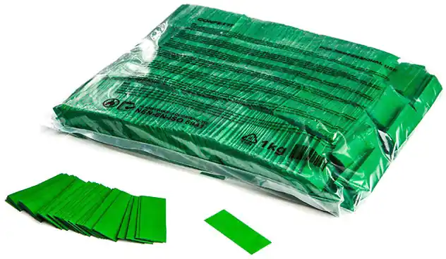 Gratis Versand Magic FX Slowfall Konfetti Rechteckig 55x17mm - Dunkelgrün 1kg